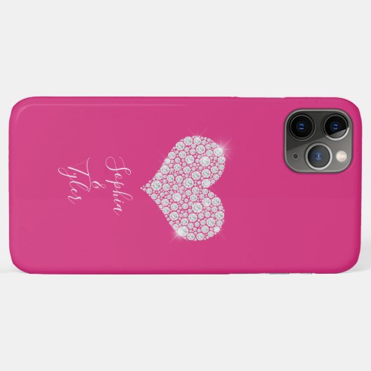 Coques Case-Mate iPhone Coeur étincelant en diamant, Script do-it-yourself (Dos (Horizontal))