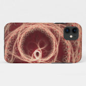 Coques Case-Mate iPhone Coeur fractal rouge (Dos (Horizontal))