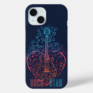 Coque Pour iPhone 15 Coeur guitare