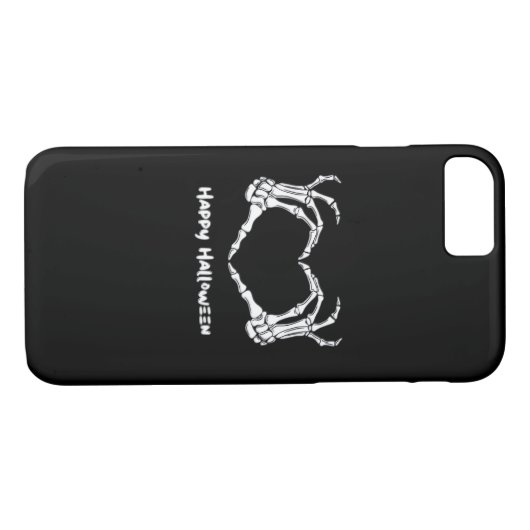 Coques Case-Mate iPhone Coeur main squelette éffrayant avec "Happy Hallowe (Dos (Horizontal))