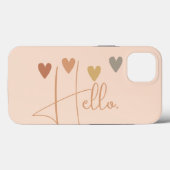 Coques Case-Mate iPhone Coeur mignon Bonjour Boho (Verso (horizontal))