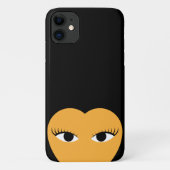 Coques Case-Mate iPhone Coeur mignon élégant avec yeux (Dos)