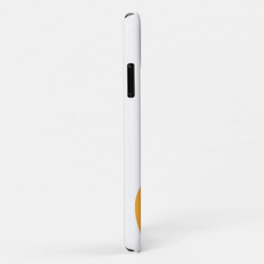 Coques Case-Mate iPhone Coeur mignon élégant avec yeux sur blanc (Dos/Droite)