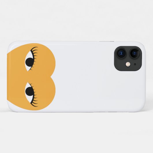 Coques Case-Mate iPhone Coeur mignon élégant avec yeux sur blanc (Dos (Horizontal))