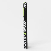 Coques Case-Mate iPhone Coeur mignon vert citron noir blanc zèbre motif (Dos/Gauche)