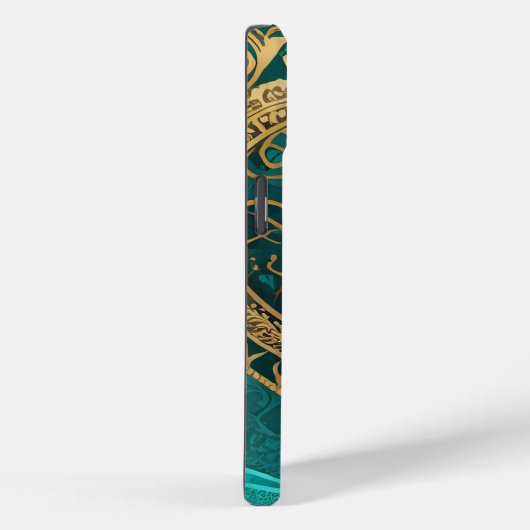 Coques Case-Mate iPhone Coeur or turquoise (Verso / Droite)