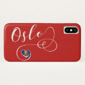 Coques Case-Mate iPhone Coeur Oslo Mobile Phone Case, Norvège (Dos (Horizontal))