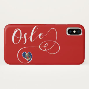 Coque iPhone X Coeur Oslo Mobile Phone Case, Norvège