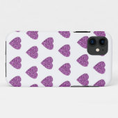 Coques Case-Mate iPhone Cœur pailleté rose (Dos (Horizontal))