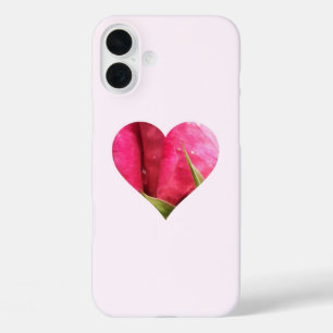 iPhone 16 Plus Case Coeur rose