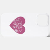 Coques Case-Mate iPhone Coeur rose Avec Filigree Joli Téléphone Fille (Verso (horizontal))