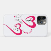 Coques Case-Mate iPhone Cœur Rose Minimal Amour (Dos (Horizontal))