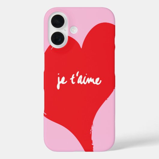 Coques Case-Mate iPhone Coeur rouge avec je t’aime-text sur arrière - plan (Verso)