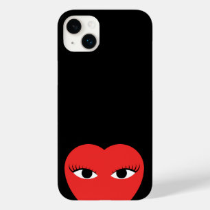 Coque Pour iPhone 14 Plus Coeur rouge mignon élégant avec yeux