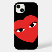 Coques Case-Mate iPhone Coeur rouge super mignon avec yeux (Verso)