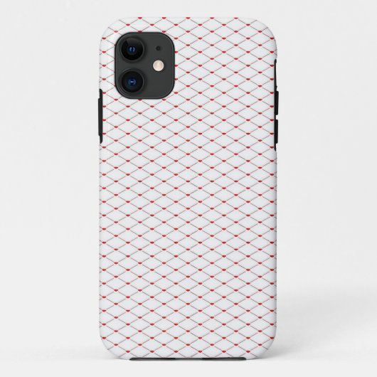 Coques Case-Mate iPhone coeur rouge sur blanc (Dos)