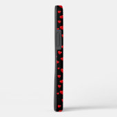 Coques Case-Mate iPhone coeur rouge sur noir (Verso / Droite)