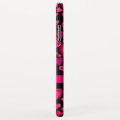 Coques Case-Mate iPhone Coeur ruban rouge rose chaud et noir (Dos/Droite)