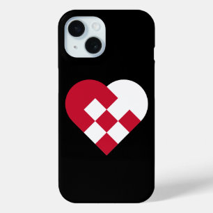 Coque Pour iPhone 15 Coeur scandinave
