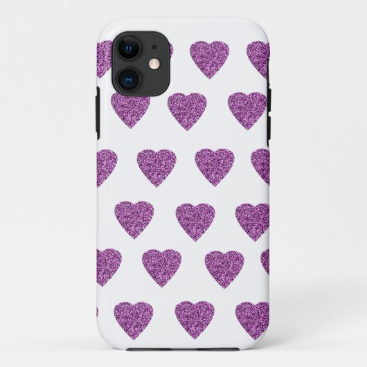 Coques Case-Mate iPhone Coeur scintiller rose roses vifs (Dos)
