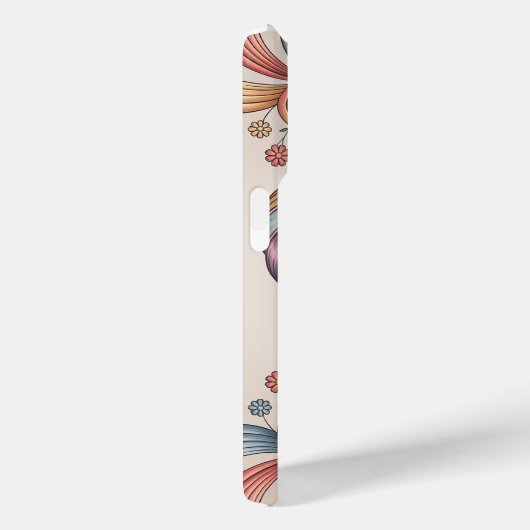 Coques Case-Mate iPhone Coeur tissé - Rubans d'art populaire (Verso / Droite)