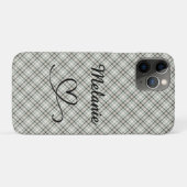 Coques Case-Mate iPhone Cœur Vert et Beige à Carreaux (Dos (Horizontal))