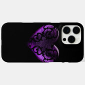 Coques Case-Mate iPhone Cœur Violet Gothique Filigrane (Verso (horizontal))