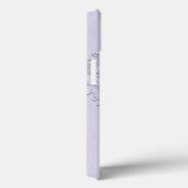 Coques Case-Mate iPhone CoeurChic Lavender lin Damask coeur (Verso / Droite)