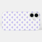Coques Case-Mate iPhone Coeurs à points Polka violet (Verso (horizontal))