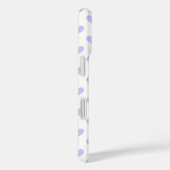 Coques Case-Mate iPhone Coeurs à points Polka violet (Verso / Droite)
