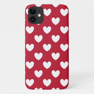 Case-Mate iPhone Case Cœurs à pois blancs et rouges
