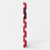 Coques Case-Mate iPhone Cœurs à pois blancs et rouges (Dos/Gauche)