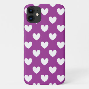 Case-Mate iPhone Case Cœurs à pois blancs sur violet
