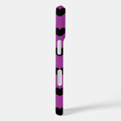 Coques Case-Mate iPhone Cœurs à pois noirs sur violet (Verso / Droite)