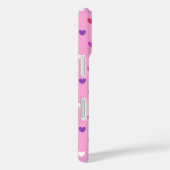 Coques Case-Mate iPhone Cœurs à pois sur fond rose (Verso / Droite)
