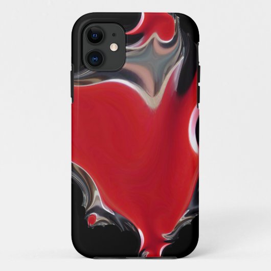 Coques Case-Mate iPhone Coeurs Abstraits en feu (Dos)