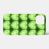 Coques Case-Mate iPhone Coeurs Abstraits modernes - Vert citron vert (Verso (horizontal))