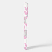 Coques Case-Mate iPhone Coeurs Abstraits roses sur blanc (Verso / Droite)