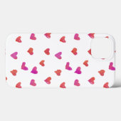 Coques Case-Mate iPhone Coeurs aquarelle (Verso (horizontal))