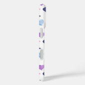 Coques Case-Mate iPhone Coeurs Aquarelle Motif rose Bleu pourpre (Verso / Droite)