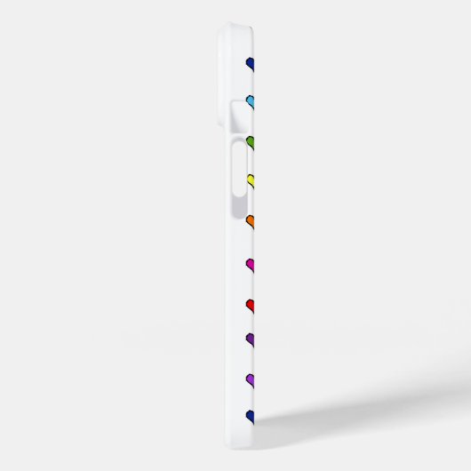 Coques Case-Mate iPhone Coeurs arc-en-ciel indomptés (Verso / Gauche)