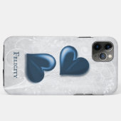 Coques Case-Mate iPhone Coeurs bleus Coque-coque iphone personnalisé (Dos (Horizontal))