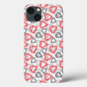 Case-Mate iPhone Case Cœurs brisés en rouge et gris sur blanc