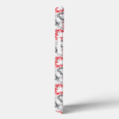 Coques Case-Mate iPhone Cœurs brisés en rouge et gris sur blanc (Verso / Droite)