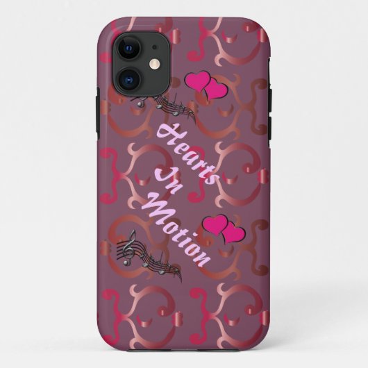 Coques Case-Mate iPhone "Coeurs cas de téléphone dans mouvement" (Dos)