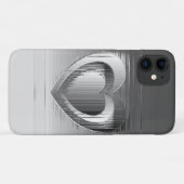 Coques Case-Mate iPhone Coeurs chromés polis (Dos (Horizontal))