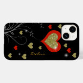 Coques Case-Mate iPhone Coeurs cool, mignons et girly (Verso (horizontal))