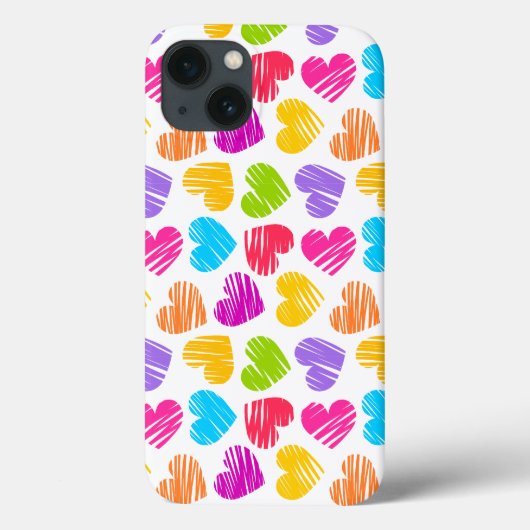 Coques Case-Mate iPhone Coeurs d'amour de pastel fillette motif (Verso)