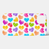 Coques Case-Mate iPhone Coeurs d'amour de pastel fillette motif (Verso (horizontal))