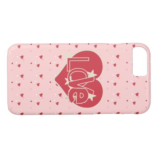 Coques Case-Mate iPhone Coeurs d'amour et étoiles (Dos (Horizontal))